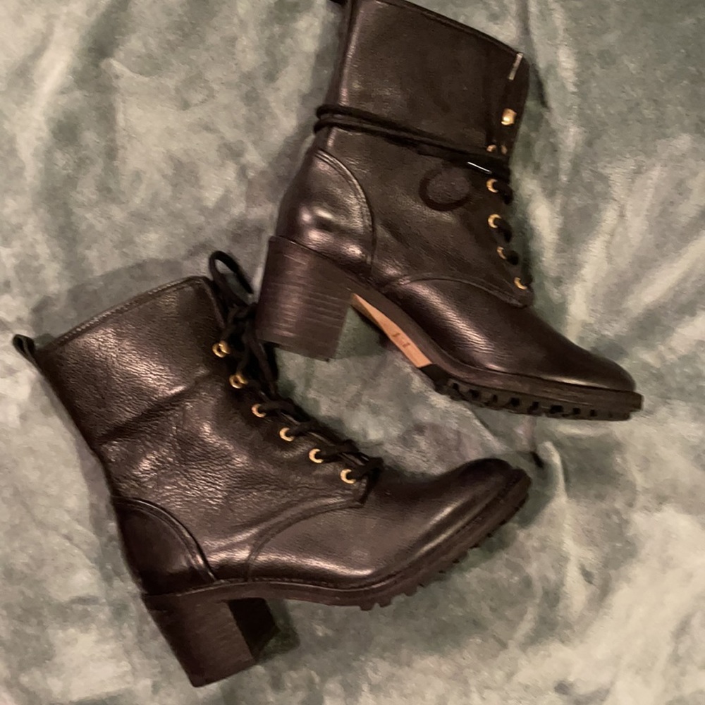 hunter healed combat boots nwot 7.5 - Picture 2 of 7